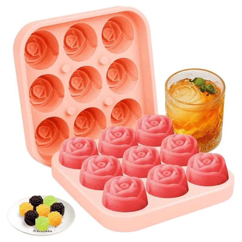 Glaçons en forme de rose