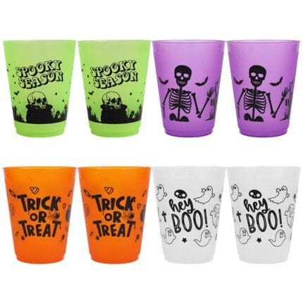 Set 8 gobelets en plastique Halloween