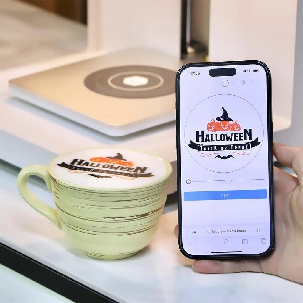 Machine Imprimante Alimentaire PRO Monochrome 4 Machine Imprimante Alimentaire Professionnelle sur Mousse pour Cocktails et Cafés – Image 7