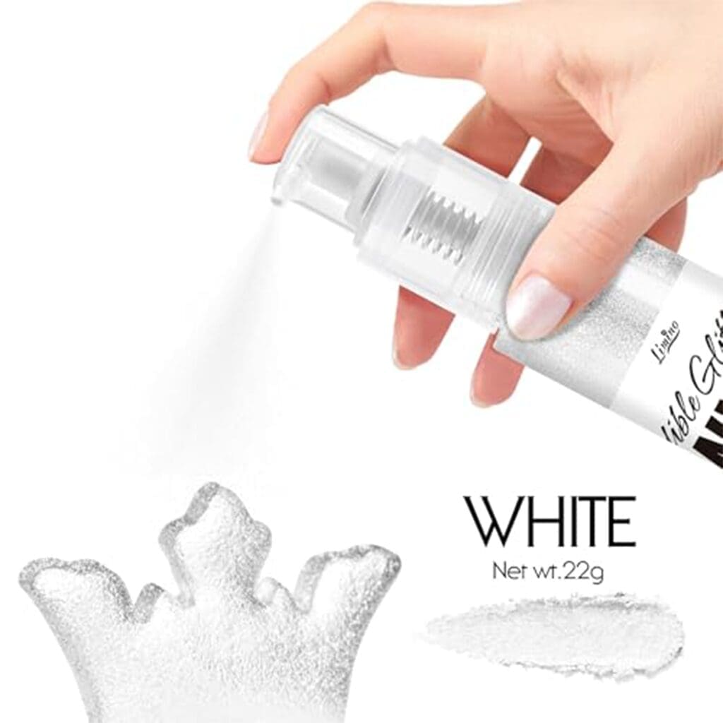 Spray Paillettes Comestibles Blanc Sans Goût 22g 2 Spray Paillettes Comestibles Cocktail Blanc Sans Goût 22g – Image 3