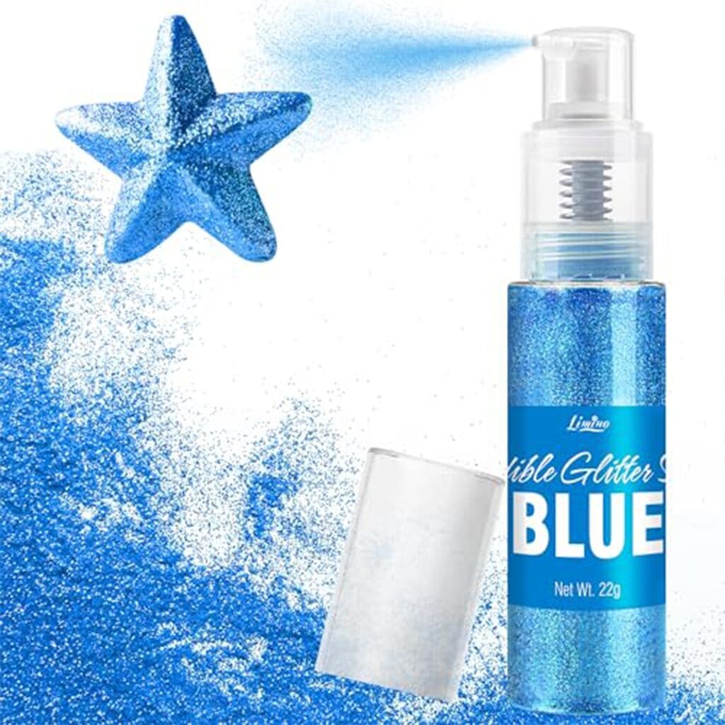 Spray Paillettes Comestibles Bleu Sans Goût 22g 1 Spray Paillettes Comestibles Cocktail Bleu Sans Goût 22g – Image 1