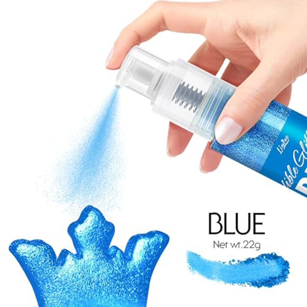 Spray Paillettes Comestibles Bleu Sans Goût 22g 2 Spray Paillettes Comestibles Cocktail Bleu Sans Goût 22g – Image 3