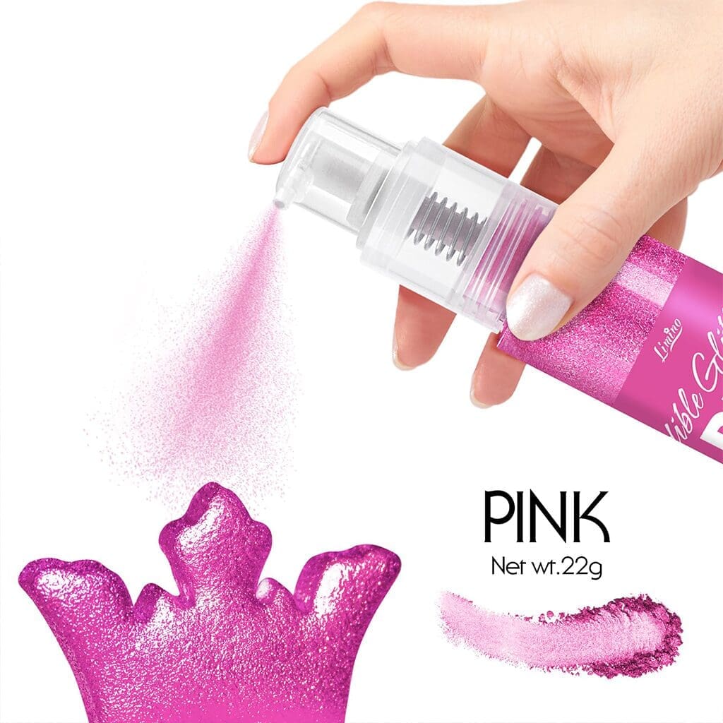 Spray Paillettes Comestibles Rose Sans Goût 22g 1 Spray Paillettes Comestibles Cocktail Rose Sans Goût 22g – Image 3