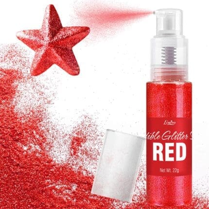 Spray Paillettes Comestibles Cocktail Rouge Sans Goût 22g
