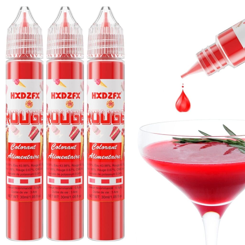 Colorant alimentaire rouge liquide pour Cocktail (x3) – Image 1